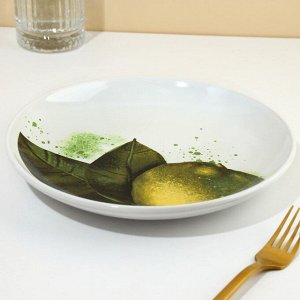 Тарелка керамическая «Сочный лайм», 22.5 см, Dolce Ceramo