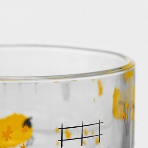 Набор кружек стеклянных «Весна», 2 предмета: 420 мл