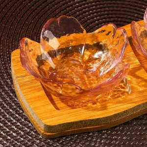 Набор соусников на подставке «Сакура», 3 шт