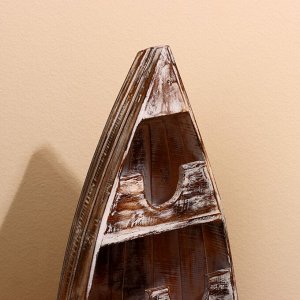 Подставка для бутылок "Лодка" 37х20х100 см, дерево албезия, светло-коричневый