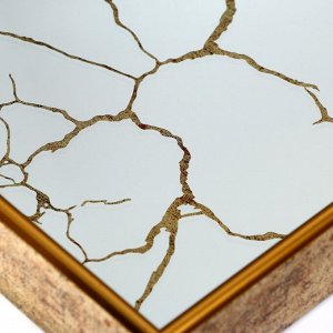 Поднос сервировочный «Узоры», зеркальный 37 х 37 х 4,5 см