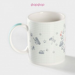 Кружка Доляна «Защитнику», 340 мл, фарфор, цвет белый