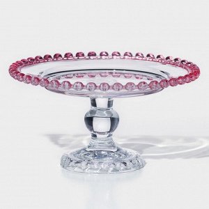 Подставка для пирожных стеклянная «Розе», 19,5?10 см