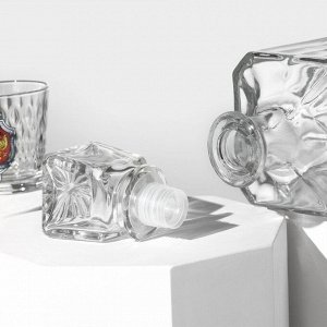 Набор питьевой «Герб ФСБ», стеклянный, 7 предметов: графин 500 мл, 6 стопок 50 мл