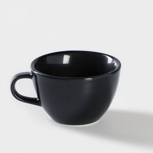 Чашка фарфоровая кофейная «Акварель», 210 мл, цвет чёрный