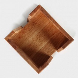Салфетница деревянная Adelica, 14x14x7 см, бук