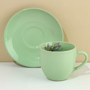Чайная пара керамическая Dolce Ceramo. «Lemon flowers», 250 мл