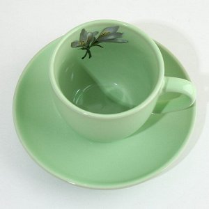 Чайная пара керамическая Dolce Ceramo. «Lemon flowers», 250 мл