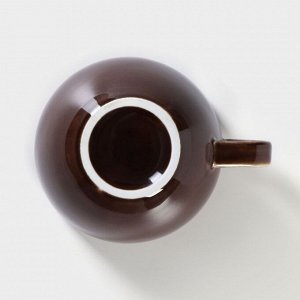 Чашка фарфоровая кофейная «Акварель», 320 мл, цвет коричневый