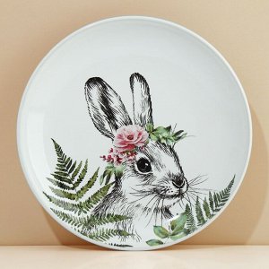 Тарелка керамическая Dolce Ceramo. «Зайка», 22,5 см