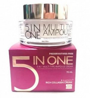 Eco Branch Ампульный крем с коллагеном 5в1 5 in One Multi Type Ampoule Rich Collagen Cream