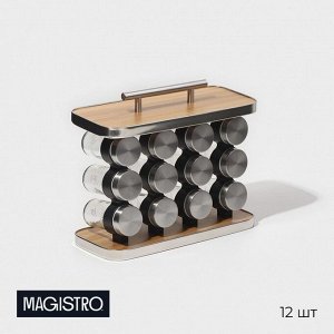 Набор для специй на подставке Magistro «Модерн», 12 шт