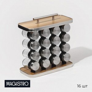 Набор для специй на подставке Magistro «Модерн», 16 шт