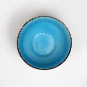 Пиала керамическая "Персия", синяя, 200 мл, 1 сорт, Иран