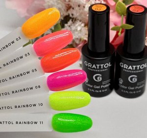 Гель Лак Grattol Rainbow  НЕОН