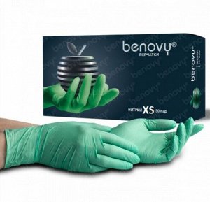 Benovy Перчатки нитриловые Зеленый 100 шт