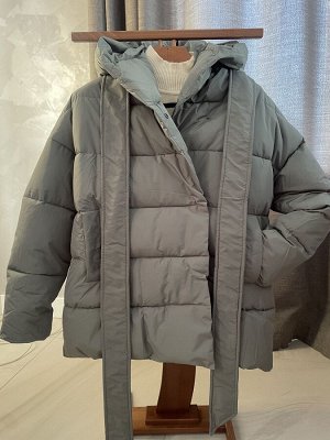 Курта зимняя оливковый цвет !