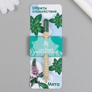 Растущие подарочные карандаши mini Обрети спокойствие "Мята"