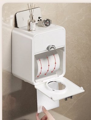 Держатель для туалетной бумаги, для ванной комнаты, с полочкой