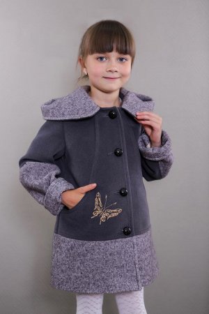 Пальто детское демисезонное 7-501-017  (серый)