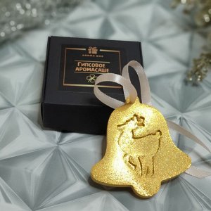 Гипсовое аромасаше AROMA BOX Колокольчик золотой с блёстками