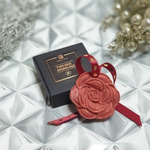 Гипсовое аромасаше AROMA BOX Цветок красный с блёстками