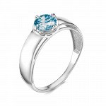 Серебряное кольцо с фианитом синт. и топазом лондон 121-1603TL
