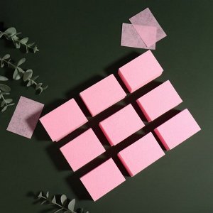 Салфетки для маникюра, безворсовые, плотные, 560 шт, 6 ? 4 см, цвет розовый