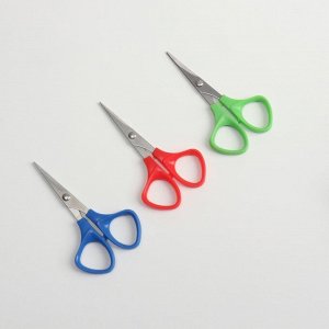 Ножницы маникюрные, прямые, 10,5 см, цвет серебристый/МИКС
