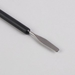 Кисть-шпатель для акрил-геля, лепесток, 18 см, d - 5 x 17 мм, цвет чёрный/серебристый
