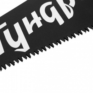 Ножовка по дереву ТУНДРА, 2К рукоятка, тефлоновое покрытие, 3D заточка, 7-8 TPI, 350 мм