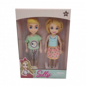 Набор кукол Sally (2 шт) высотой 13 см, брат с сестрой