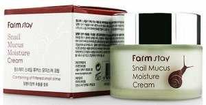 KR/ FarmStay Snail Mucus Moisture Cream Крем для лица увлажняющий "Улитка", 50мл