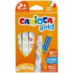Фломастеры Carioca &quot;Baby&quot;, 06цв, утолщенные, смываемые, картон, европодвес