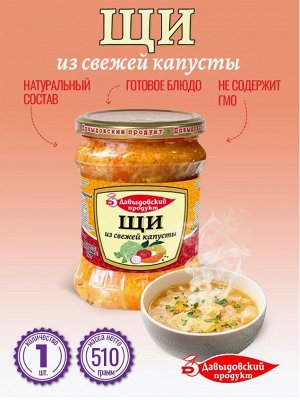 Щи из свежей капусты 510гр. стекло СКО Давыдовский продукт