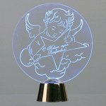 Подставка световая &quot;Ангел&quot;, 13.5х11 см, 1 LED, батарейки в комплекте, RGB микс