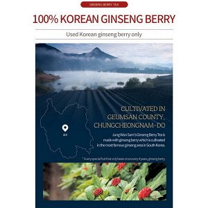 (Набор) Чай с ягодами женьшеня Jungwonsam Korean Ginseng Berry Tea, 3гр* 50шт