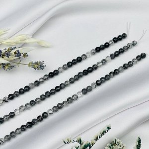 Бусины для украшений из Кварца с включением Турмалина