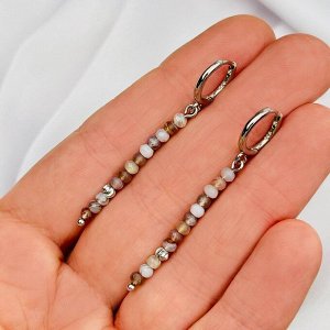 Серьги длинные из ботсванского Агата