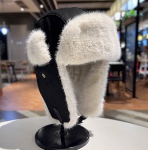 Шапка ушанка унисекс зимняя с ушками