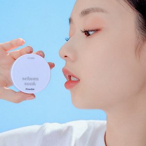 Рассыпчатая матирующая пудра для лица Etude Sebum Soak Powder, 5гр