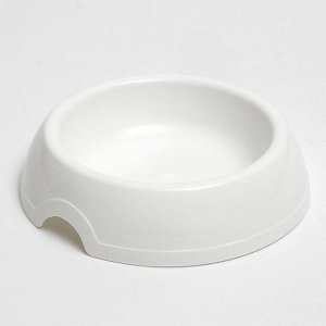 Миска для кошек и собак, белая, 14,5 х 3 см, 0,2 л