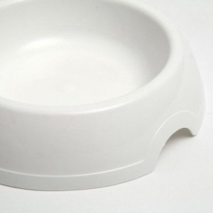 Миска для кошек и собак, белая, 14,5 х 3 см, 0,2 л