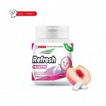 REFRESH жевательная резинка со вкусом Персика 54г/6 банок/24
