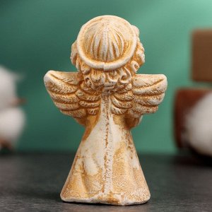 Фигурка гипс «Молящийся ангел», позолота, 3x7x4.5 см