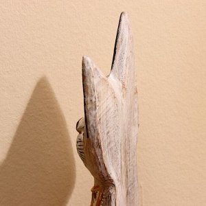 Сувенир «Кошка серая с мозаичными вставками», 80x13x7 см, дерево