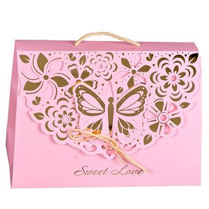конфеты BonBons Sweet Love BUTTERFLY сумка розовая 300 г