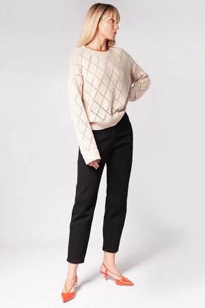 Джинсы mom-fit из эластичного денима черный