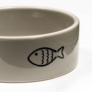 Пижон ВЫВОДИМ Миска керамическая «Рыбка», 0,28 л