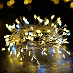Гирлянда  "Хвойная  лапа"  роса  на белой проволоке. 10м - 500 Led
